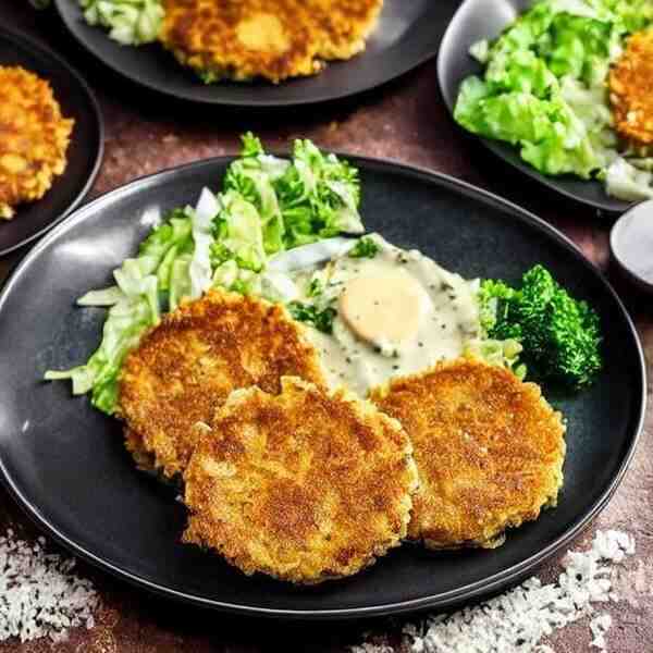 Капустные шницели с луковыми шкварками